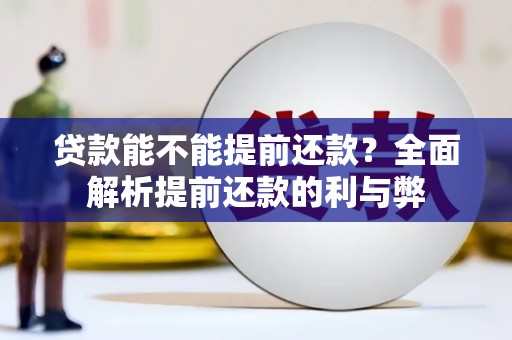 社旗贷款能不能提前还款？全面解析提前还款的利与弊