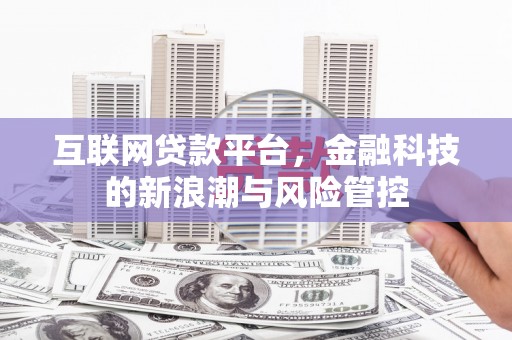 社旗互联网贷款平台，金融科技的新浪潮与风险管控
