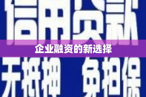社旗企业融资的新选择