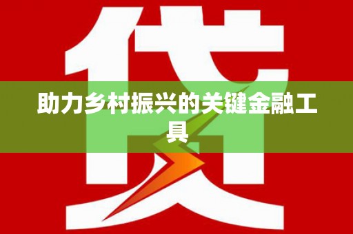 社旗助力乡村振兴的关键金融工具