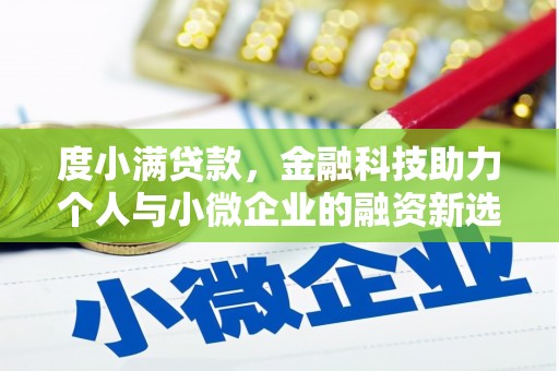 社旗度小满贷款，金融科技助力个人与小微企业的融资新选择