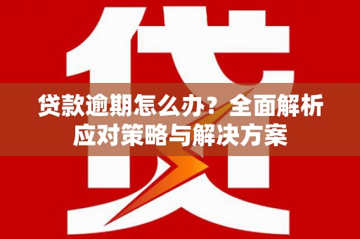 社旗贷款逾期怎么办？全面解析应对策略与解决方案