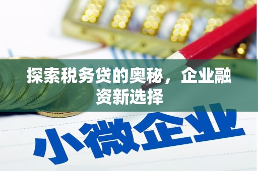 社旗探索税务贷的奥秘，企业融资新选择