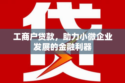社旗工商户贷款，助力小微企业发展的金融利器