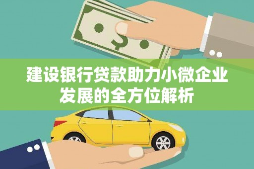 社旗建设银行贷款助力小微企业发展的全方位解析