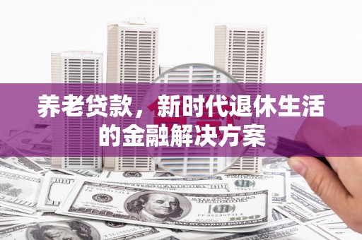 社旗养老贷款，新时代退休生活的金融解决方案