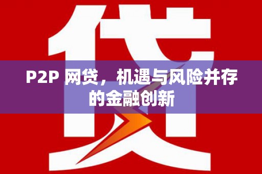 社旗P2P 网贷，机遇与风险并存的金融创新
