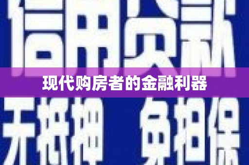 社旗现代购房者的金融利器