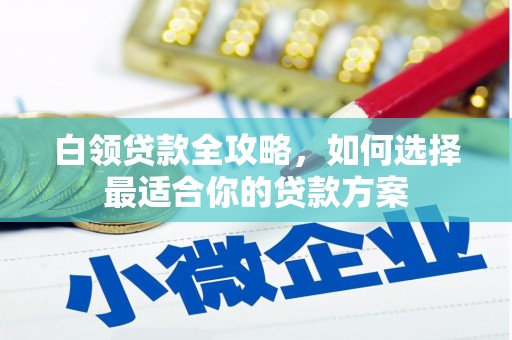 社旗白领贷款全攻略，如何选择最适合你的贷款方案